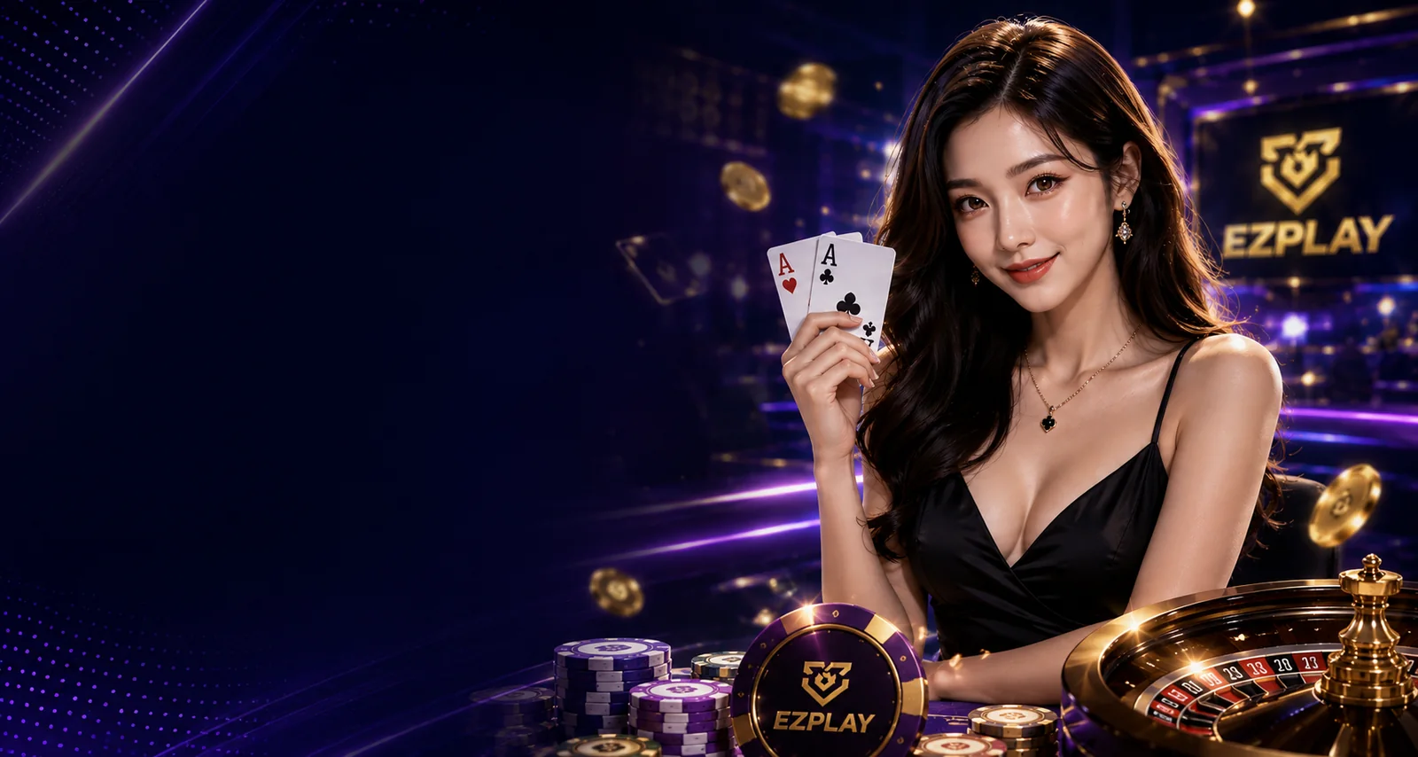 EZPLAY official online casino Malaysia — live dealer with cards and roulette